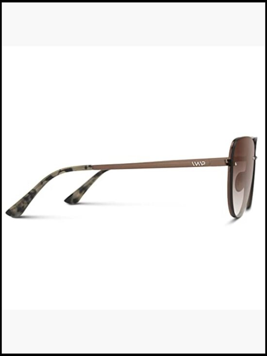 Oversized Aviator Sunglasses with Rimless Gradient Lenses main image 7